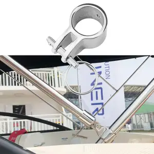 1'' Boat Bimini Top Fittings Jaw Slide Hinged with Quick Release Pin Ring