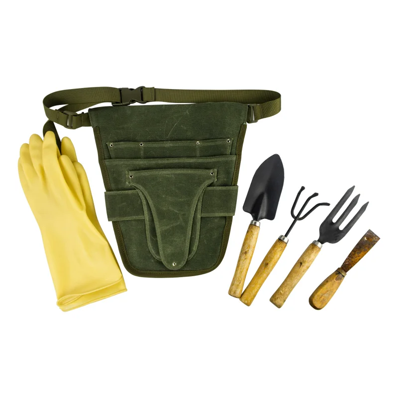 Garden Canvas Belt Tool Bag With Multiple Pocket Storage Waterproof Portable Men Women Durable Scissors Lawn Mower Household