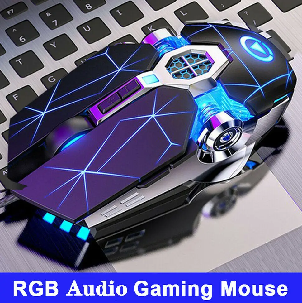 

RGB Led Optical Gaming Mouse USB Wired Mice For Pc Laptop Computer Scroll Wheel