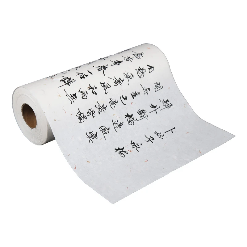 Chinese Half-Ripe Rice Paper Calligraphy Brush Pen Writing Papier Painting Xuan Paper Flower Plant Fiber Yun Long Mulberry Paper