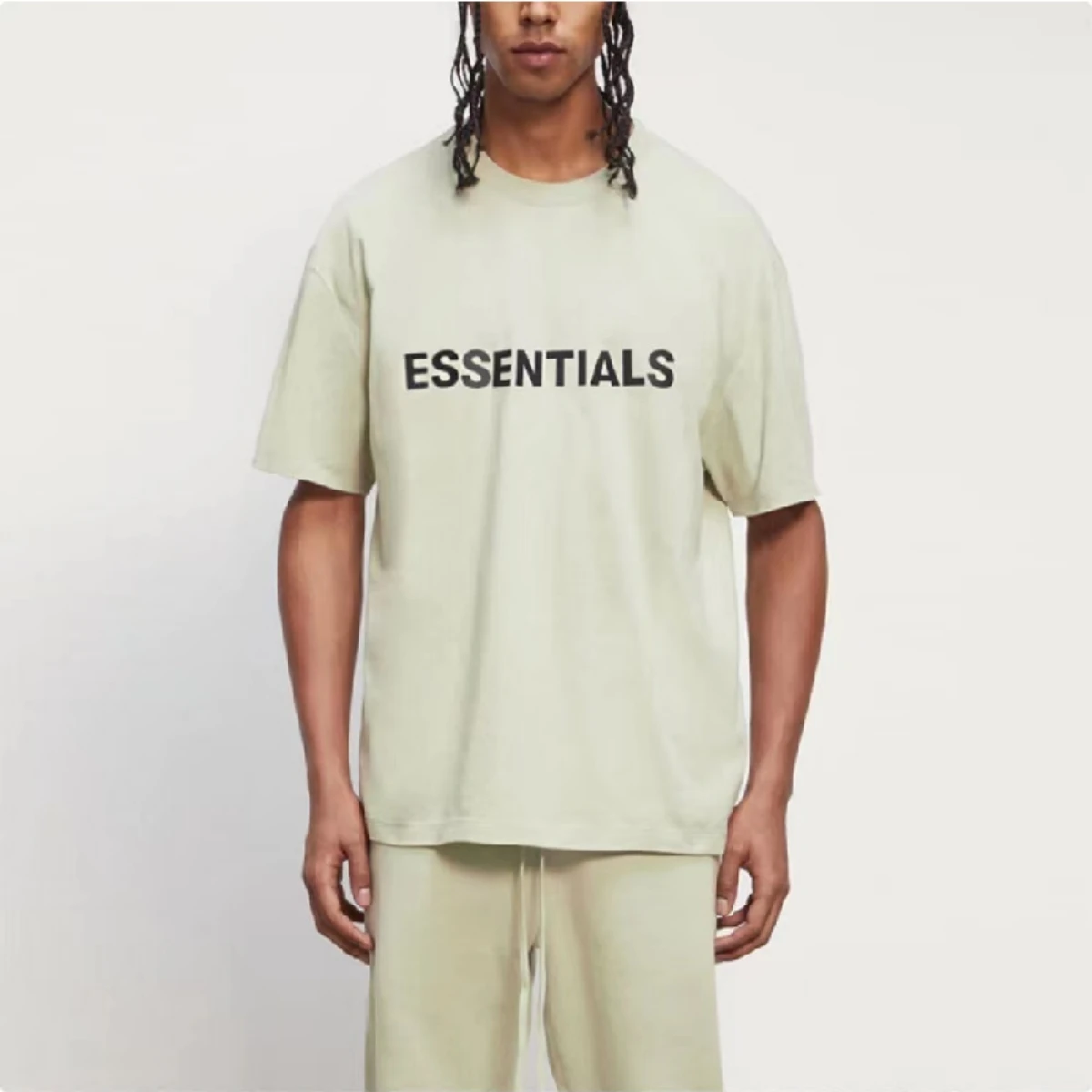 

2023 Classic Fashion Brand ESSENTIALS T-shirt Rubber lettering logo Cotton tee Hip Hop Loose Unisex oversize Short Sleeve