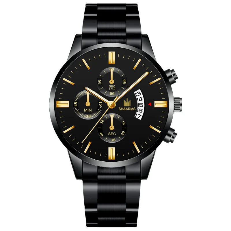 

Reloj Hombre Fashion Men Stainless Steel Watch Luxury Calendar Quartz Wristwatch Business Watches Man Clock Relogio Masculino