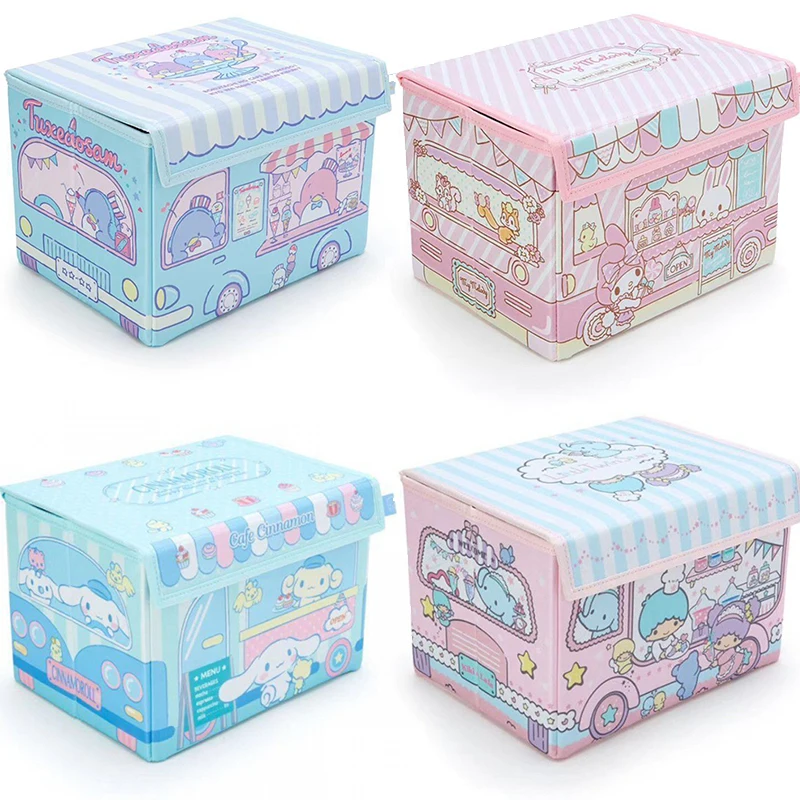 

Sanrioed Kuromi My Melody Cinnamoroll Hello Kitty Onpompurin Kawaii Anime Cartoon Collapsible Storage Box Kids Girl Gift