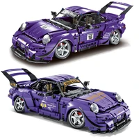 compatible with lego high tech porsche 993 building blocks sports racing car super model kit bricks toys for kids boys gifts