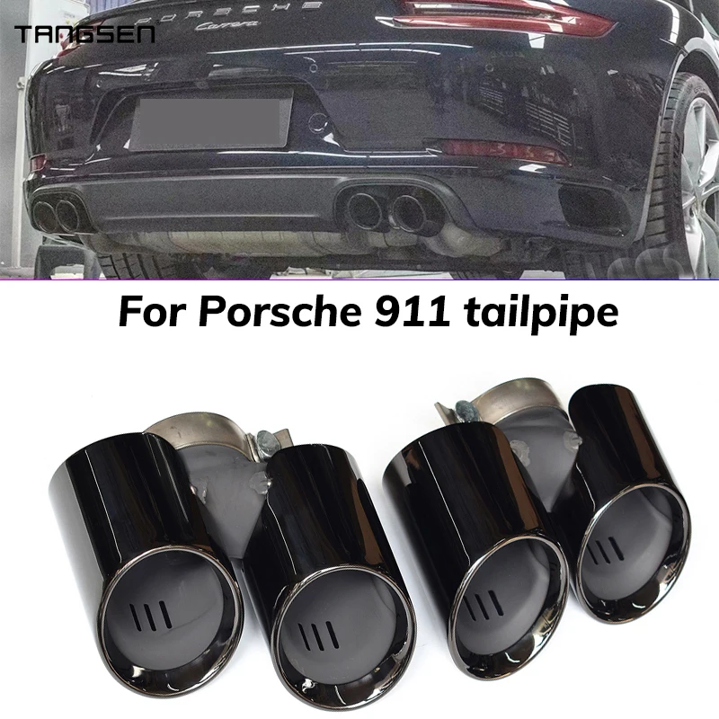 Для Porsche 911 2013-2019 гг. выхлопная труба с квадратным ртом модернизация круглый рот