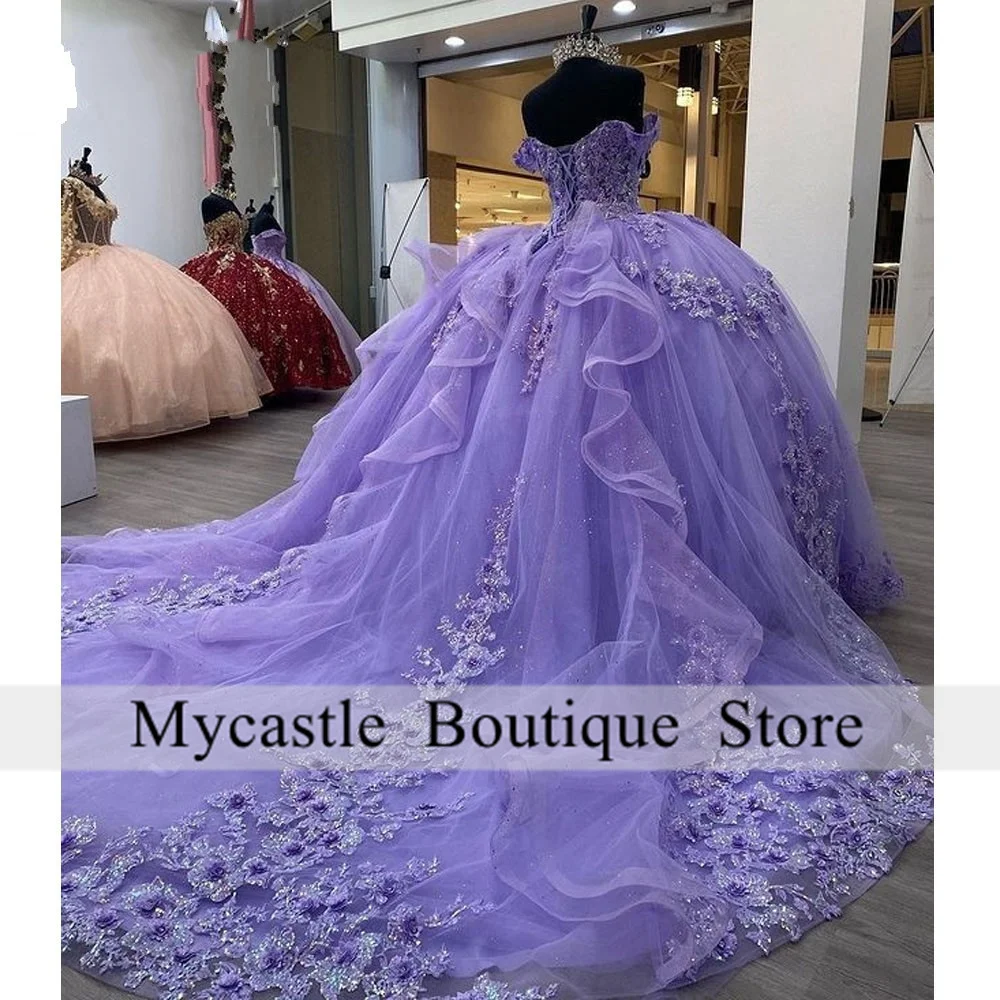 

Lilac Quinceanera Dresses 2023 Princess Sweet 15 Years Girl Birthday Party Dresses With Appliques Vestidos De Quinceañera
