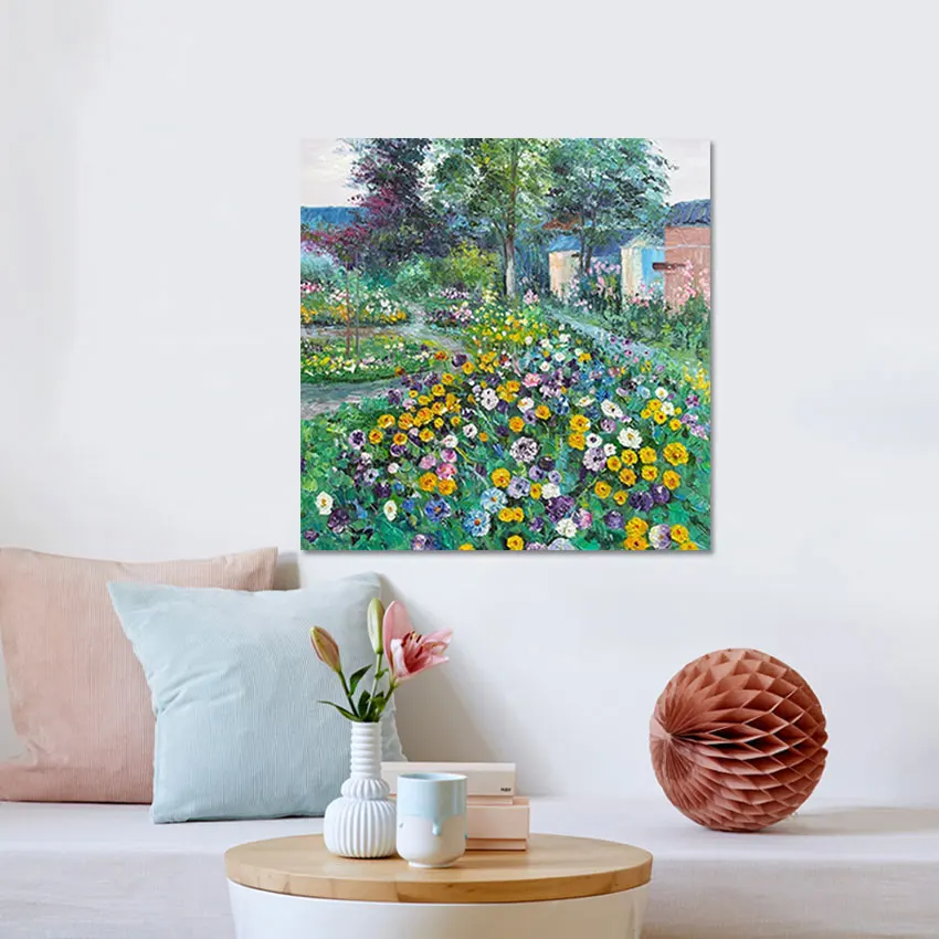 

Искусство в саду, искусство, искусство природного ландшафта, украшение для дома, красивая Цветочная стена, абстрактная льняная картина без рамы