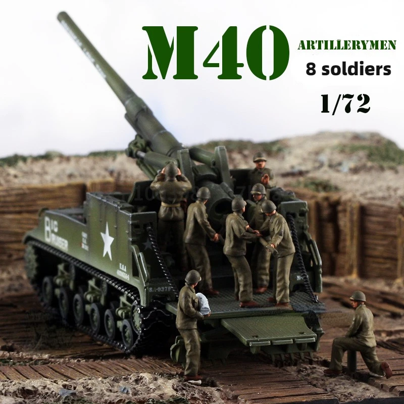 

1/72 США M40 артиллерия группа 8 солдаты могут быть оборудованы PMA M40 Военная детская игрушка подарок для мальчиков поливальная Готовая модель