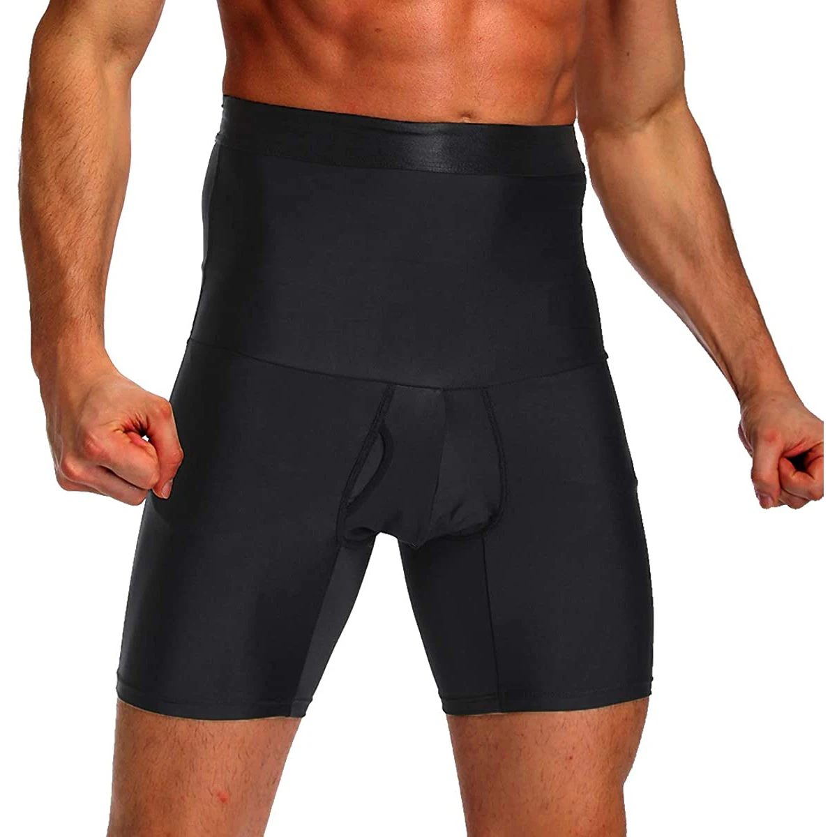 

Мужские корректирующие брюки с высокой талией, быстросохнущие двухслойные мужские шорты, нижнее белье для мужчин