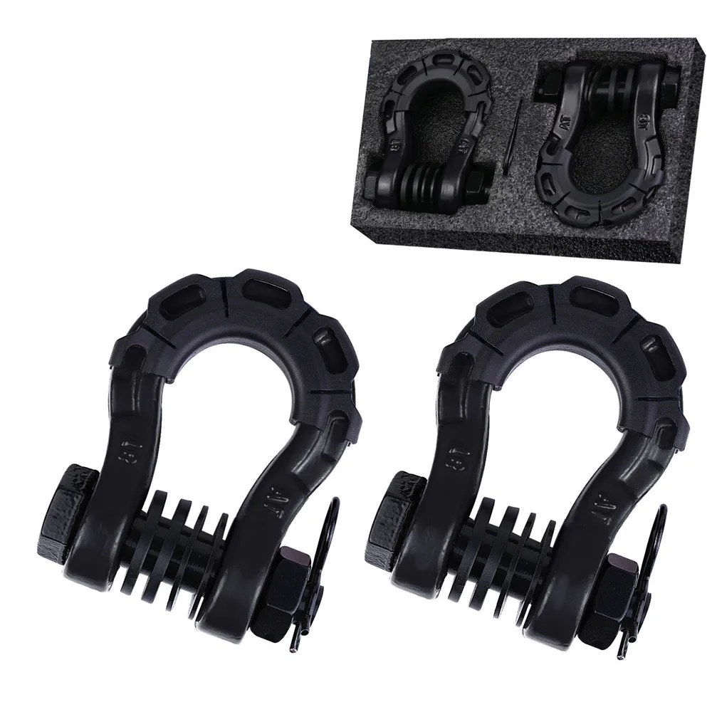 2 шт. 3/4 дюйма U-образный сверхмощный кованый D-образный Скоба U-образный крюк петля крюк для прицепа трос для автомобиля Suv модификация буксировочные стержни