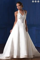 free shipping vestido de noiva renda 2018 fashionable v neck romantic ball long bridal gown mother of the bride dresses