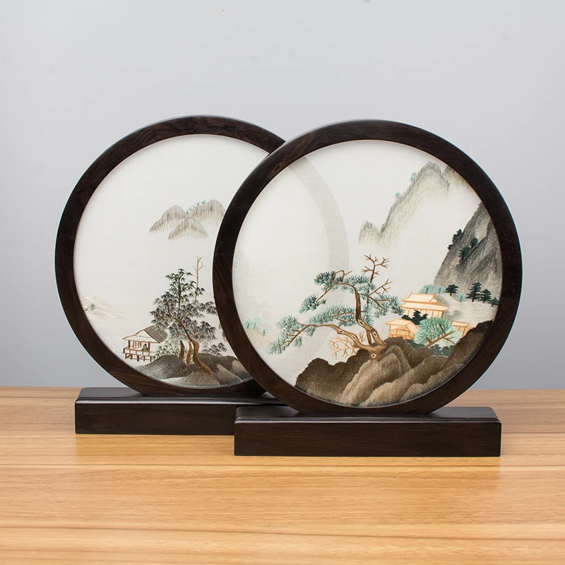 

Вышивка Декор Сучжоу двусторонняя вышивка настольное украшение креативное украшение T-Yskj красивый ретро экран для стола