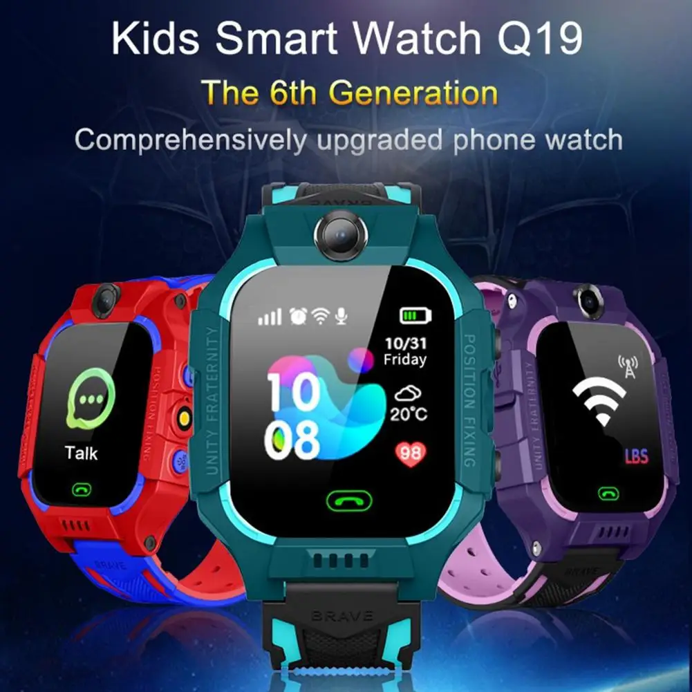 

Стильные женские цифровые часы с большим экраном 1,44 дюйма, многоязычные Детские умные часы унисекс для повседневной носки