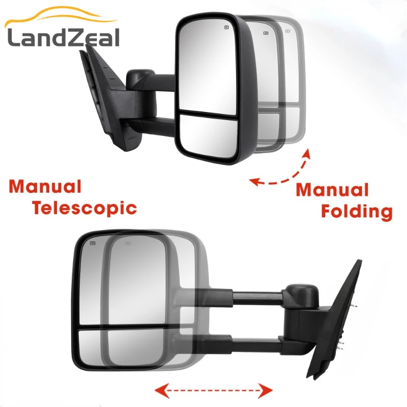 1 пара черных текстур 7253-07-EH мощные Подогреваемые зеркала заднего вида для 2007-2013