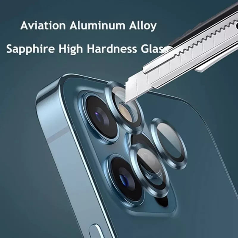 

Free shipping Camera Metal Ring Glass Lens Screen Protector For iPhone 12 13Pro Max Protective Cap Lens Protector For iPhone 13