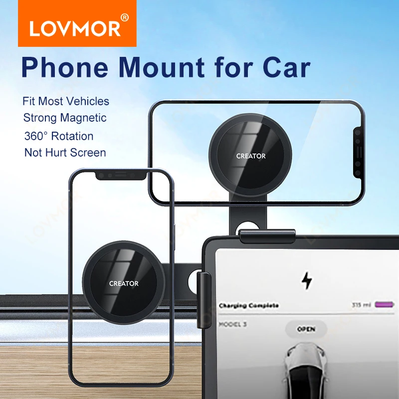Автомобильное Крепление MagSafe Для Tesla Model 3/Y Совместимое С iPhone 15 14 13 12 И Любыми