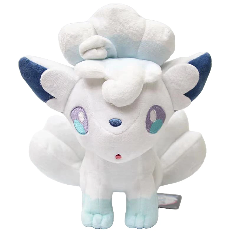 

26cm Alola Ice Vulpix Plush Doll Pokemon Stuffed Toy Kawaii White Fox Ragdoll Christmas Gift