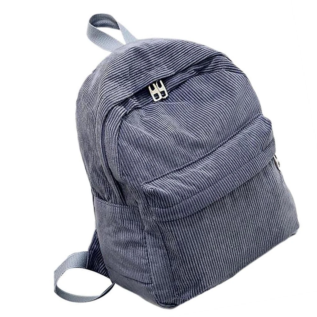

Corduroy Backpack Multipurpose Universal Simple Color Student Backpacks Clothing Accessory Holding Pouches Khaki
