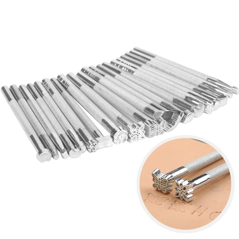 

MIUSIE 1Pcs Leather Printing Tool Alloy Carving Making Craft Punch Stamps Sculpture Printed DIY Metal Leather Working Saddle