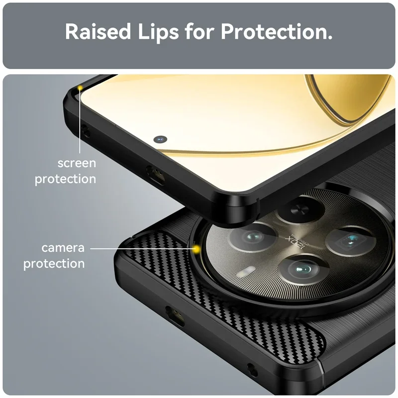 Гибкий чехол из ТПУ для Realme 12 Pro Plus 11 + защитный 4G противоударный