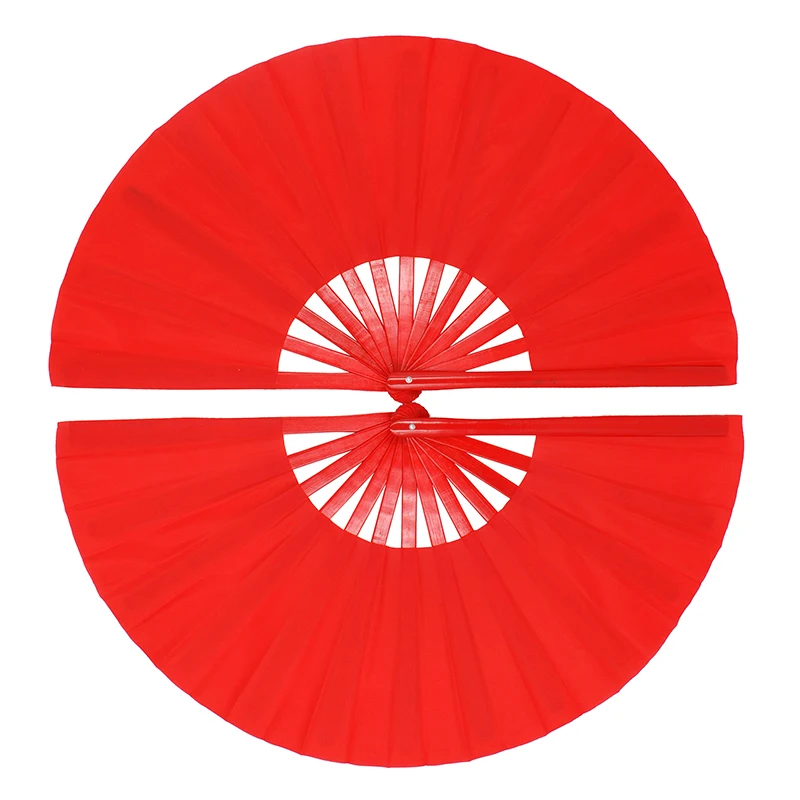 

Tai Chi Fan Bamboo Kung Fu Martial Arts 34 Centimeter Fans Wushu Art Martiaux Cosplay Dance Performance Fan Red Kun Master