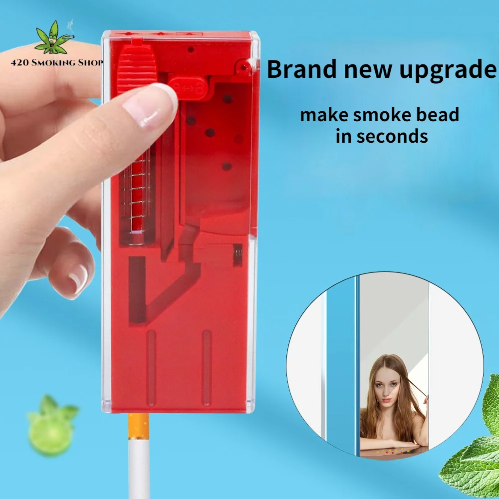 

420 SMOKING Menthol Beads Pusher Pops Updated Cigarette Popping Capsule Case Mixed Bursting Fruit Flavor Smoking Accessories