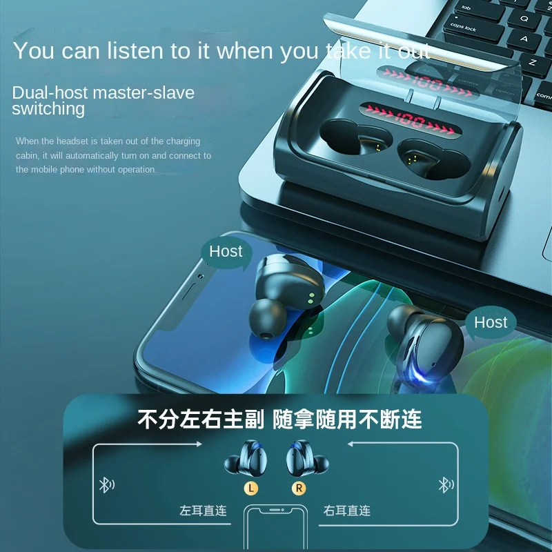 Twst8 Беспроводная Bluetooth-гарнитура, 5,0 дюйма, 3000 мАч (art.: 3920bb5d3a8ef) - 3920bb5d3a8ef