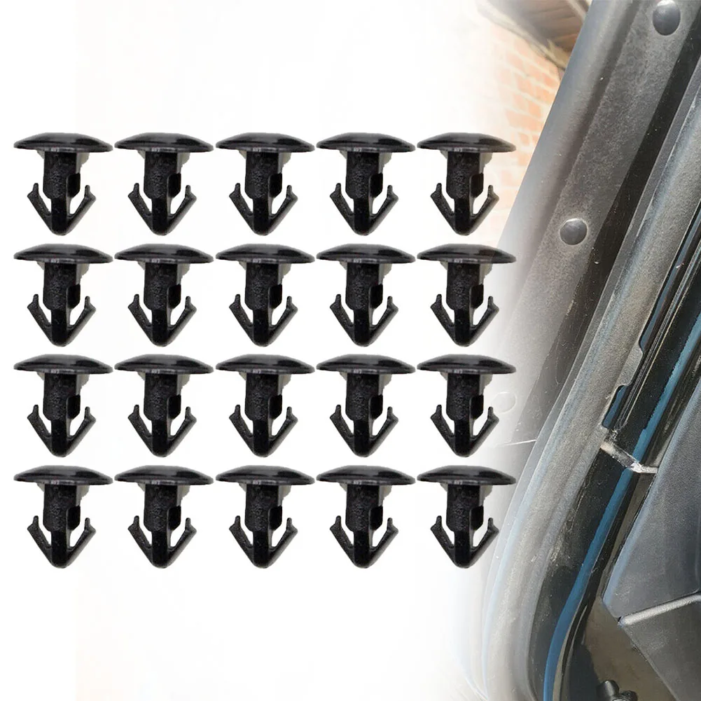 

20Pcs Car Rear Door Upper Weatherstrip Clips For Qashqai J10 J11 X-Trail T31 T32 Nylon Black Clip-On Retainer Clip Replacement