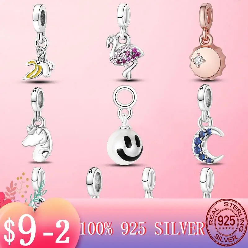 

Лидер продаж 2022, подвеска из серебра 925 пробы «Моя Морская звезда», «волны», «четырехлистный клевер», бусина-Шарм, подходят для оригинальног...