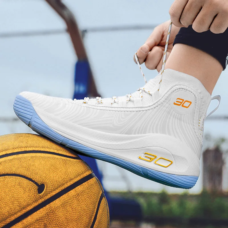 Women's Basketball Sneakers Children Non-slip High-top Parent Child Breathable Basketball Training