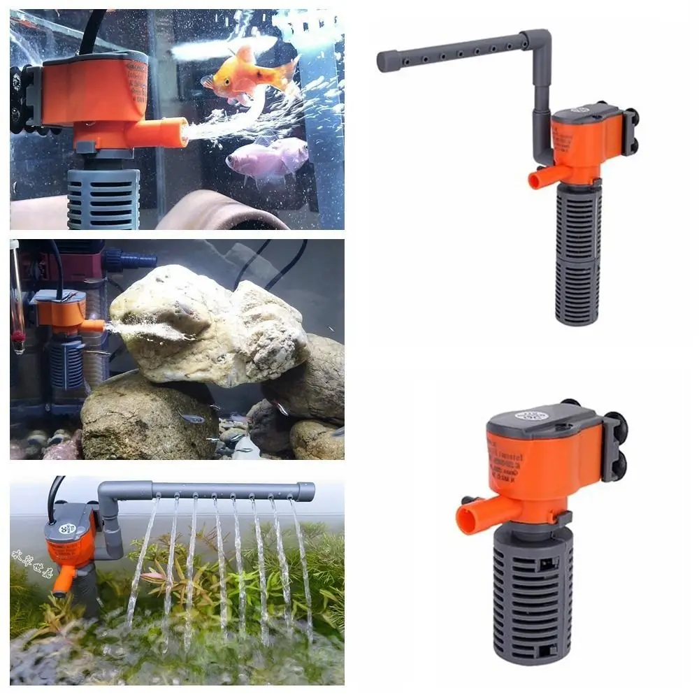 Аквариумный фильтр 3-в-1 погружная водяная помпа мини-фильтр кислорода для