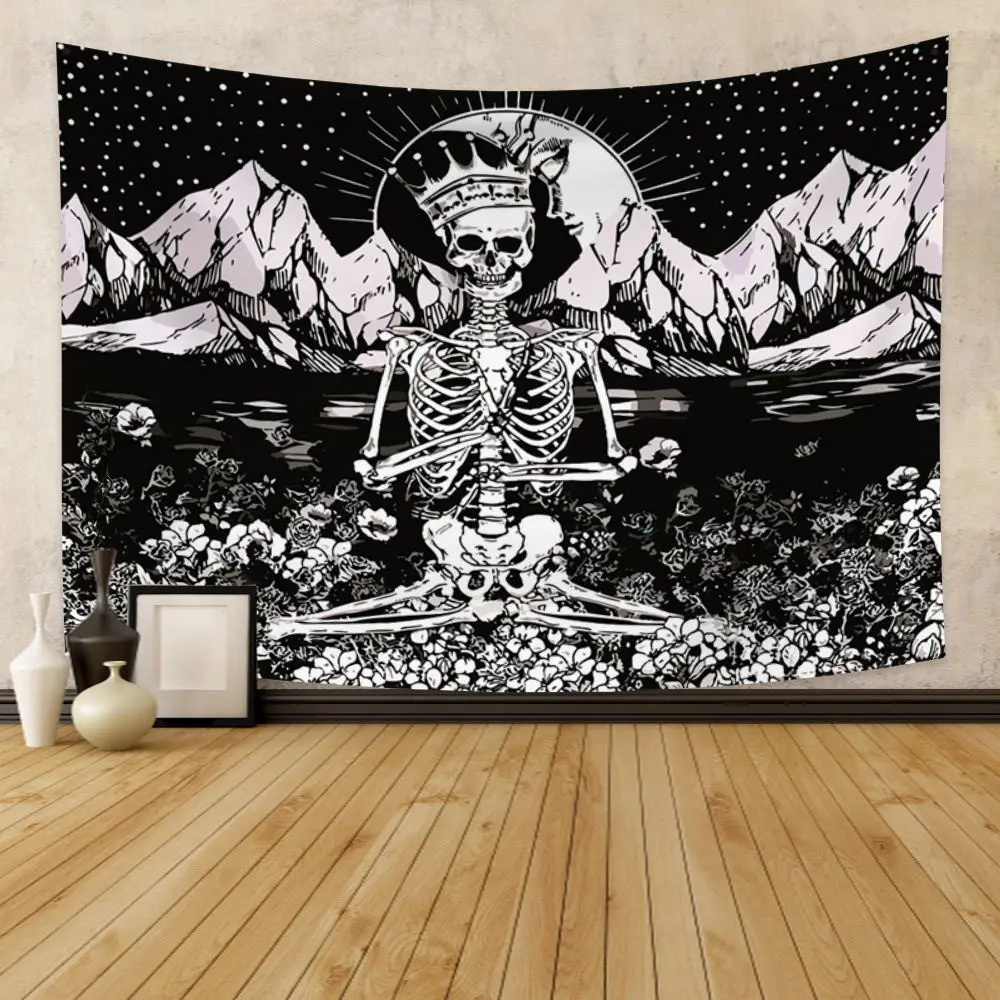 Настенный Ковер с изображением черепа короля висячего ранца черной Луны гор