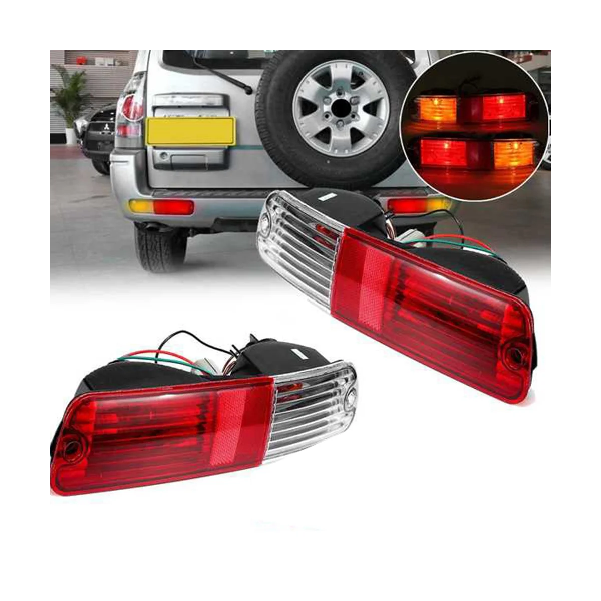 1 пара автомобильные задние фонари для Mitsubishi Pajero Montero V73 V77 02-06