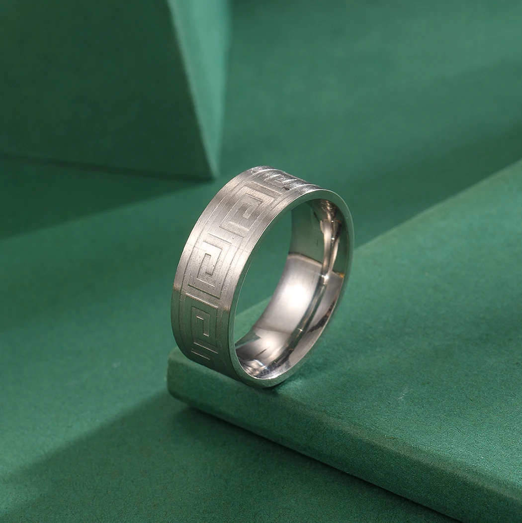 Todorova винтажные греческие кольца из нержавеющей стали для мужчин и женщин Изящные