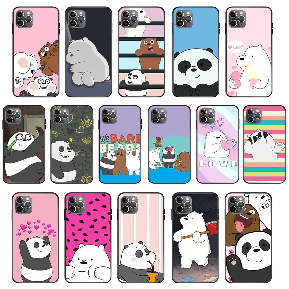 

KK-5 Cute Bears Silicone Case For Samsung A01 A11 A21 A21S A31 A41 A51 A71 A72 A73 A52 A42 A32 A02