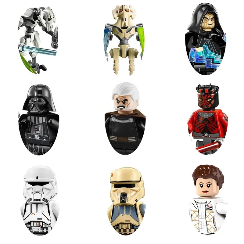 

PG630-PG633 PG644 PG645 PG760 Star Wars Mini Robot Figure Toy Bricks Assembling Doll Building Blocks Boy's Birthday Present
