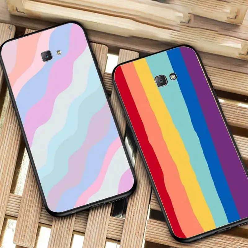 

Rainbow Pattern Phone Case for Samsung J 2 3 4 5 6 7 8 prime plus 2018 2017 2016 core