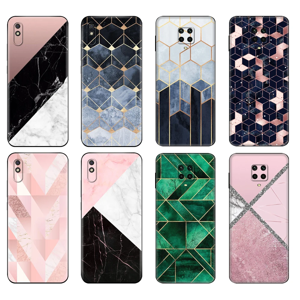 

Black tpu Case For Xiaomi Redmi 7A 8 8A 9 9A 9C Case Redmi Note 8T 8 Pro T Note 9 9S 9 Pro Case Marble Texture