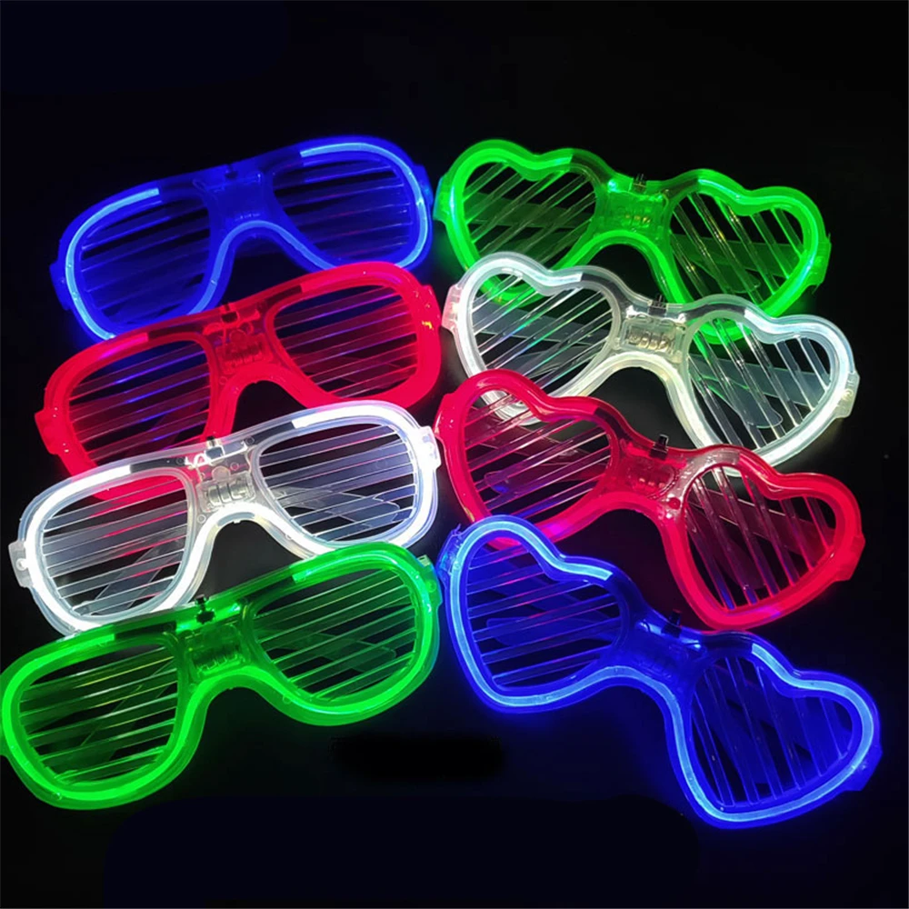 

LED Luminous Glasses Glowing Neon Party Bril Flashing Light Glow Sunglasses Glass Festival Supplies Costumes