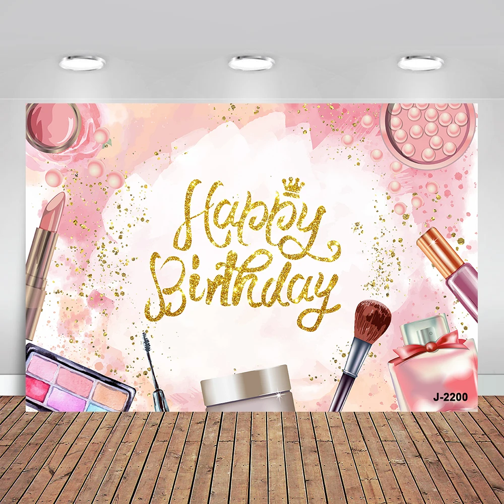 

Make Up Spa Party Backdrops for Photography Women Girls Sweet Birthday Decor Photocall Photographic Background Photo Studio Prop