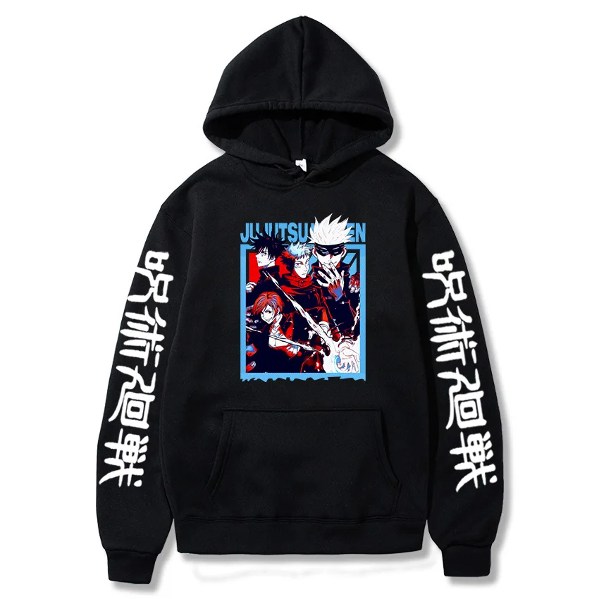

New Jujutsu Anime Hoodie Hip Hop Anime Pullovers Tops Loose Long Sleeves Autumn Sweatshirts Streetwear Hoodies