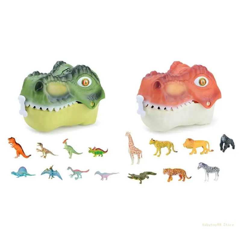 

Y4UD Большой Динозавр для Головы Игрушки Моделирование Перчатки Модель Рисунок Юрского Реалистичного f