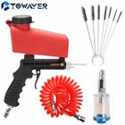 Регулируемый пистолет-распылитель Пескоструйный пистолет, Портативный Пескоструйный Аппарат, Гравитационный ручной пневматический Пескоструйный пистолет
