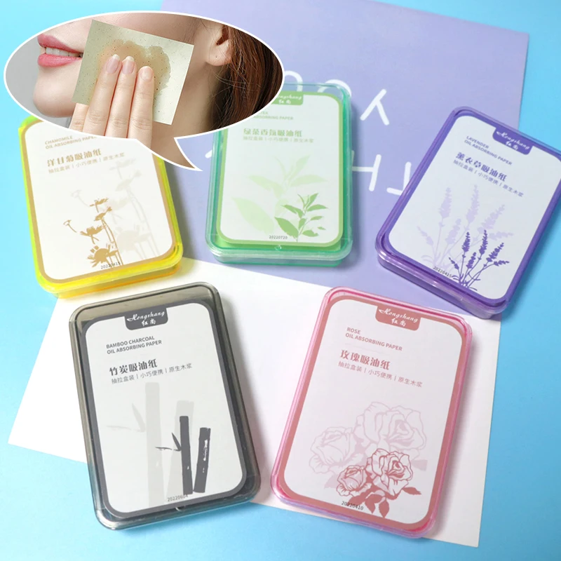 

300PCS/Box Oil Blotting Sheets Face Absorbent Paper Oil Control Matting Tissue Portable Face Cleaning Oil-absorbing Patches