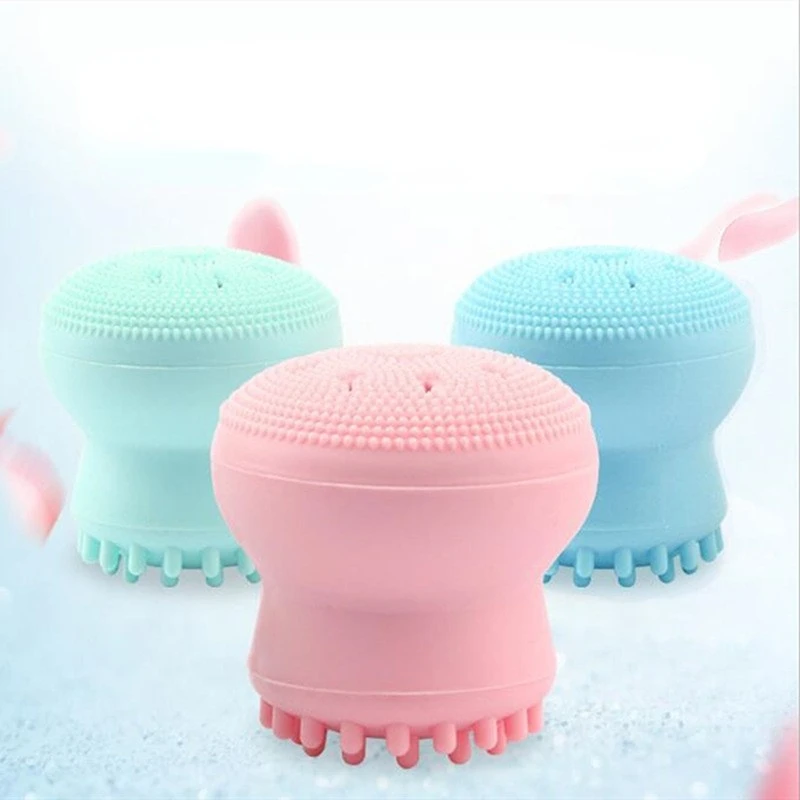

1PC Octopus Shape Bubbler Silicone Cleaning Brush Exfoliating Blackhead Remover Facial Deep Cleansing Face Washing Bath Brushes