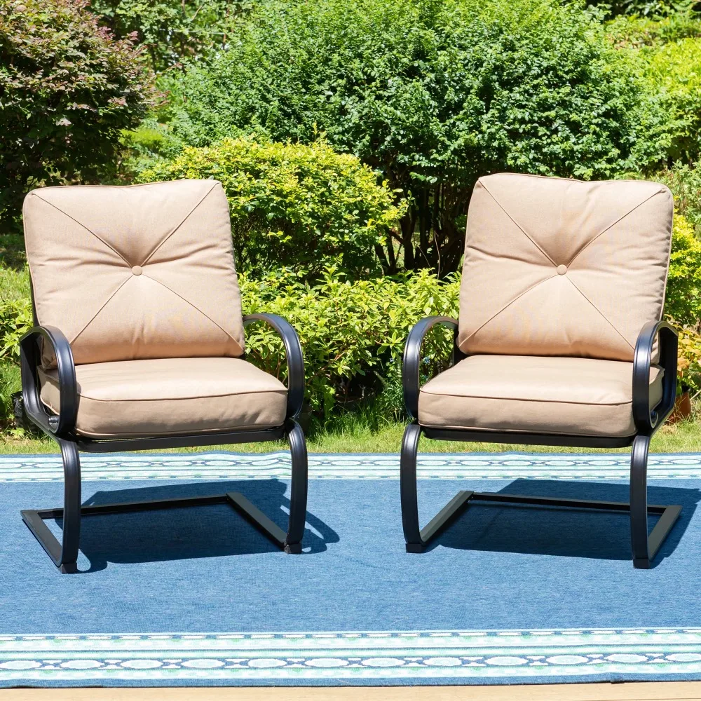 

MF Studio Outdoor Dining Chair - Metal - Set of 2 - Has Arms - Beige/Black