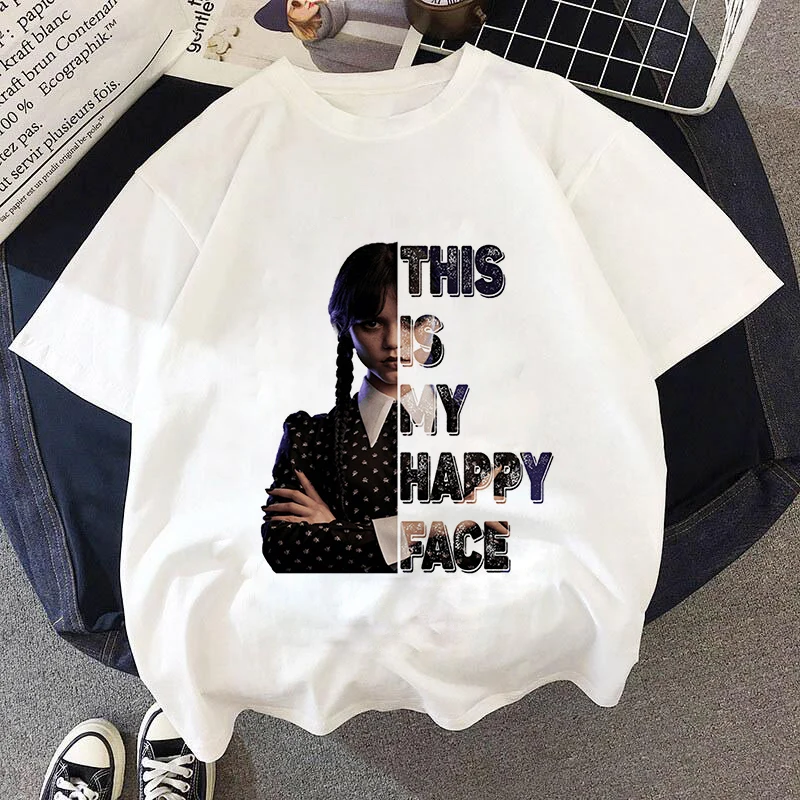 

New Hot Serials Wednesday Addams 3D Print Boys Girls Unisex Streetwear Casual Fashion T Shirt Harajuku Tees Tops Kids Clothing