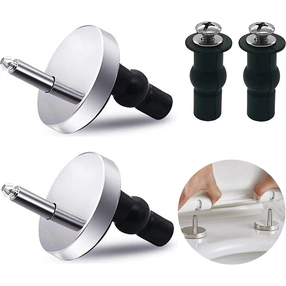

Toilet Seat Top Fixing Hinge Stainless Steel Top Close Soft Release Quick Fitting Heavy Duty Hinges For Standard Toilet Seats