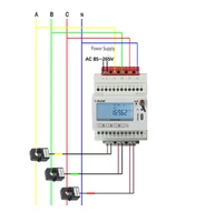 wireless dual tariff energy meter with platform monitoring 3 phase wifi 4g lora electrical smart meter lcd screen display