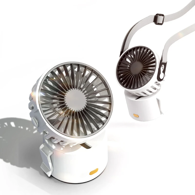 

New Variety Small Fan Lightweight Mini Can Hang Neck Can Hang Waist Can Desktop Portable USB Charging Student Fan
